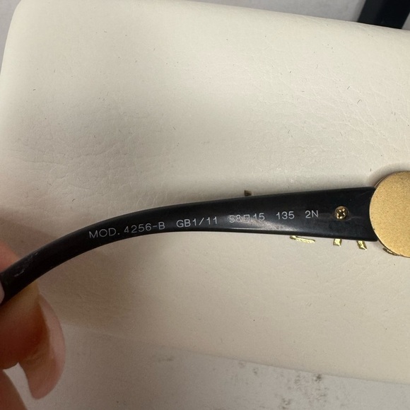 Versace Medusa Sunglasses Black Frame Gold Medusa With Small Clear Crystals. main image 12
